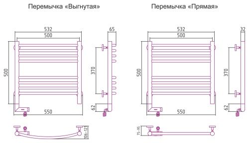 Электрический полотенцесушитель Богема 2.0 500х500 фото 4