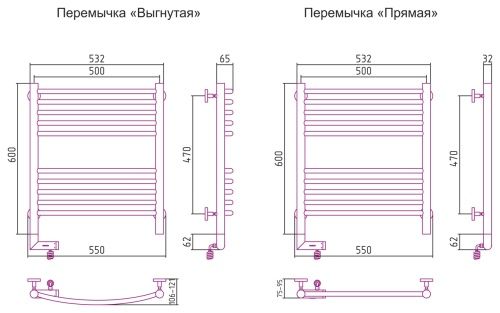 Электрический полотенцесушитель Богема 2.0 600х500 фото 3