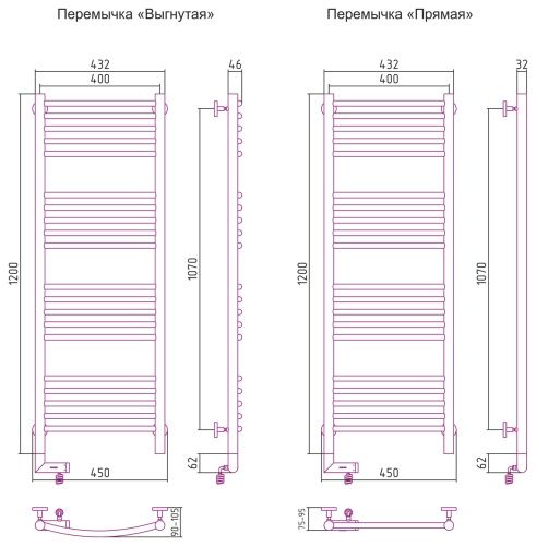 Электрический полотенцесушитель Сунержа Богема 2.0 1200х400 фото 4