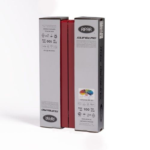 Биметаллический радиатор Rifar SUPReMO 500 Бордо (RAL 3011 красный) фото 3