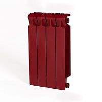 Биметаллические радиаторы Rifar Monolit 500 - 4 секции Бордо (RAL 3011 красный)